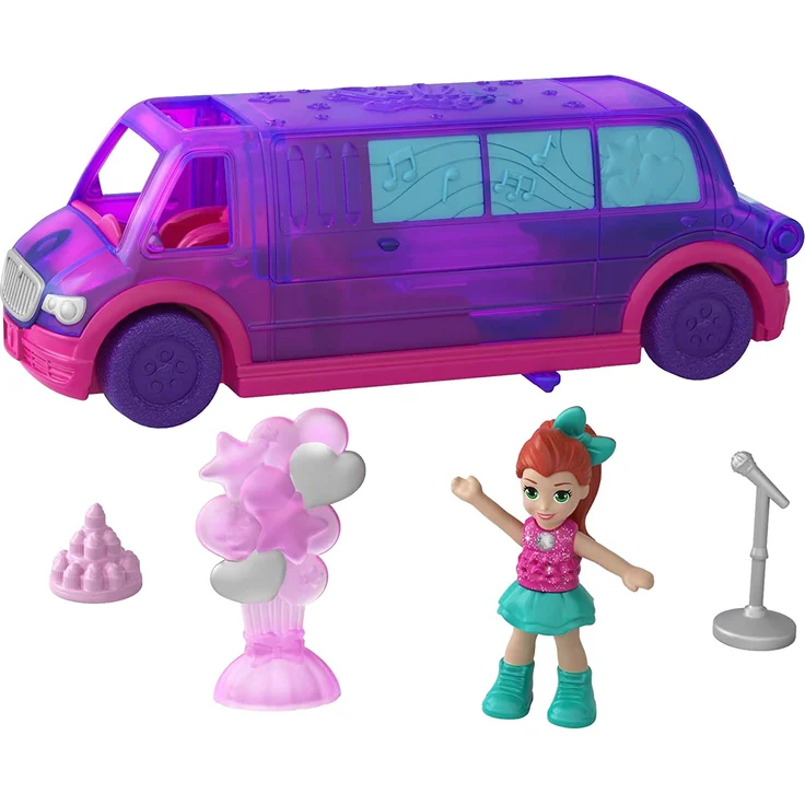 Polly Pocket GGC41 - Pollyville Limousine Puppen Spielzeugauto, Spielzeug ab 4 Jahren – Bild 1
