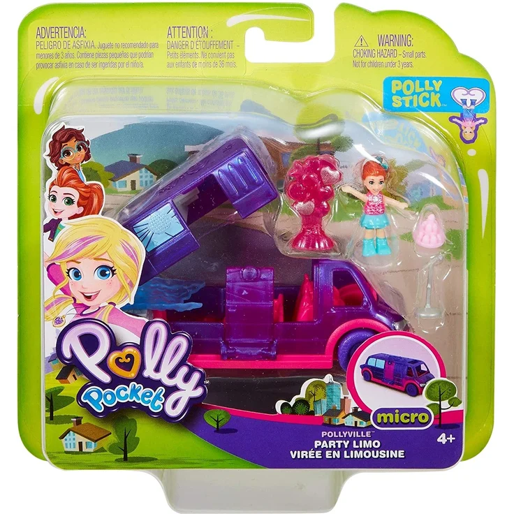 Polly Pocket GGC41 - Pollyville Limousine Puppen Spielzeugauto, Spielzeug ab 4 Jahren – Bild 6
