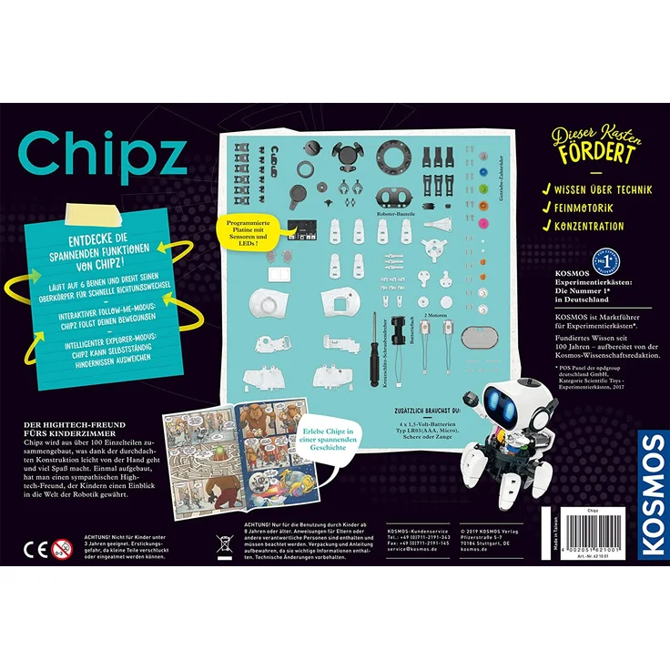 Kosmos Experimentierkasten Chipz - Dein intelligenter Roboter – Bild 2