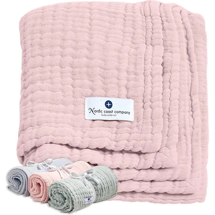Nordic Coast Company Musselindecke altrosa 80 x 80 cm