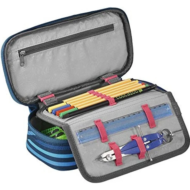 Coocazoo Pencil Denzel Mäppchen Schlampermäppchen Federmäppchen Zebra Stripe Blue – Bild 3