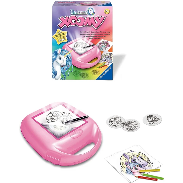 Ravensburger Xoomy Unicorn - Comics zeichnen lernen, Kreatives Zeichnen und Malen für Kinder ab 7 Jahren, Mini-Zeichentisch für unterwegs – Bild 8