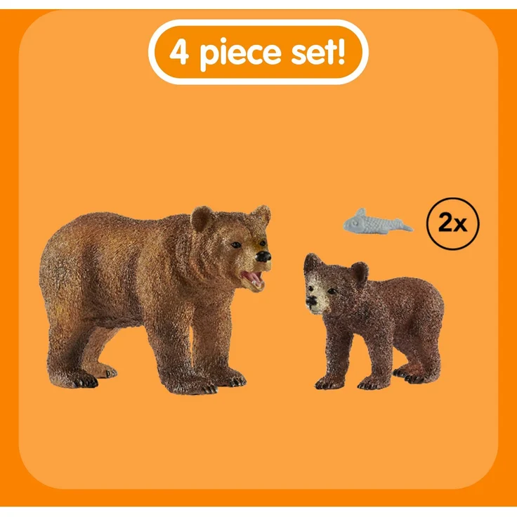 Schleich Wild Life Grizzlybär-Mutter mit Jungem - Preisvergleich – Bild 2