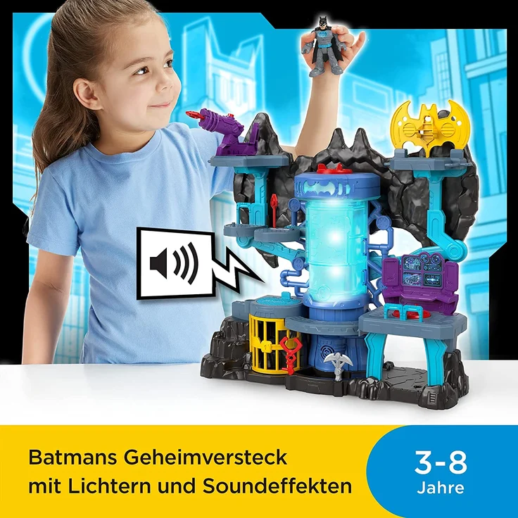 Mattel GYV24 - Imaginext DC Super Friends Bat-Tech Batcave, Batman-Spielset, ab 3 bis 8 Jahren – Bild 4