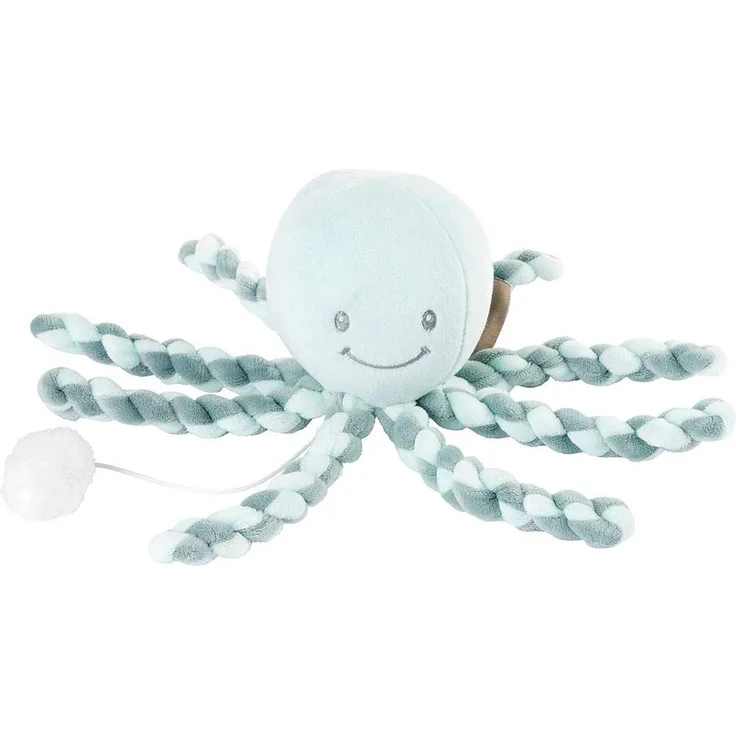 Nattou Spieluhr Oktopus, Wiegelied «La-Le-Lu», Für Neugeborene und Frühchen, 23 cm, Mintgrün