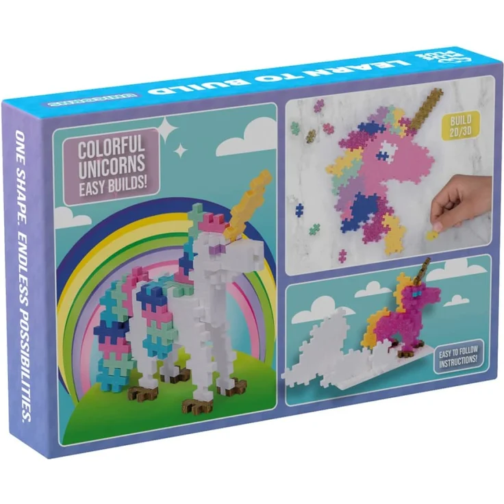 Plus-Plus 9603908 - Learn to Build, Unicorns, Einhörner, 275 Bausteine, Konstruktionsspielzeug, Pastellfarben – Bild 14