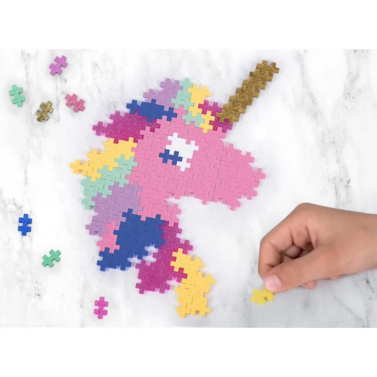 Plus-Plus 9603908 - Learn to Build, Unicorns, Einhörner, 275 Bausteine, Konstruktionsspielzeug, Pastellfarben – Bild 3