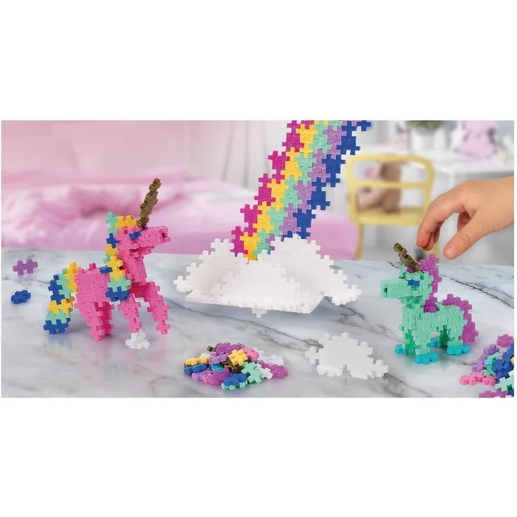 Plus-Plus 9603908 - Learn to Build, Unicorns, Einhörner, 275 Bausteine, Konstruktionsspielzeug, Pastellfarben – Bild 18