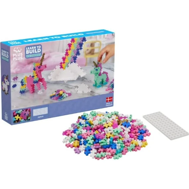 Plus-Plus 9603908 - Learn to Build, Unicorns, Einhörner, 275 Bausteine, Konstruktionsspielzeug, Pastellfarben – Bild 12