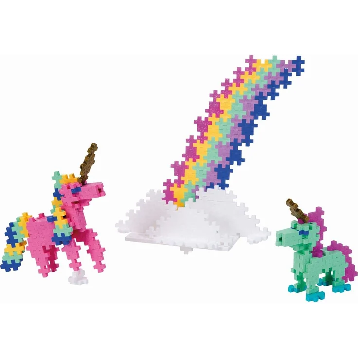 Plus-Plus 9603908 - Learn to Build, Unicorns, Einhörner, 275 Bausteine, Konstruktionsspielzeug, Pastellfarben – Bild 6