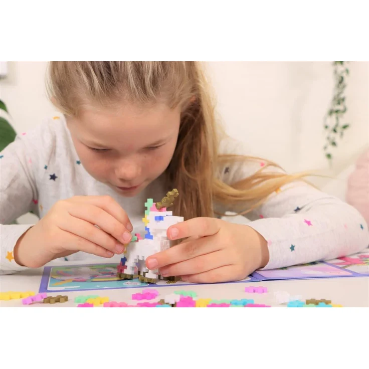 Plus-Plus 9603908 - Learn to Build, Unicorns, Einhörner, 275 Bausteine, Konstruktionsspielzeug, Pastellfarben – Bild 9