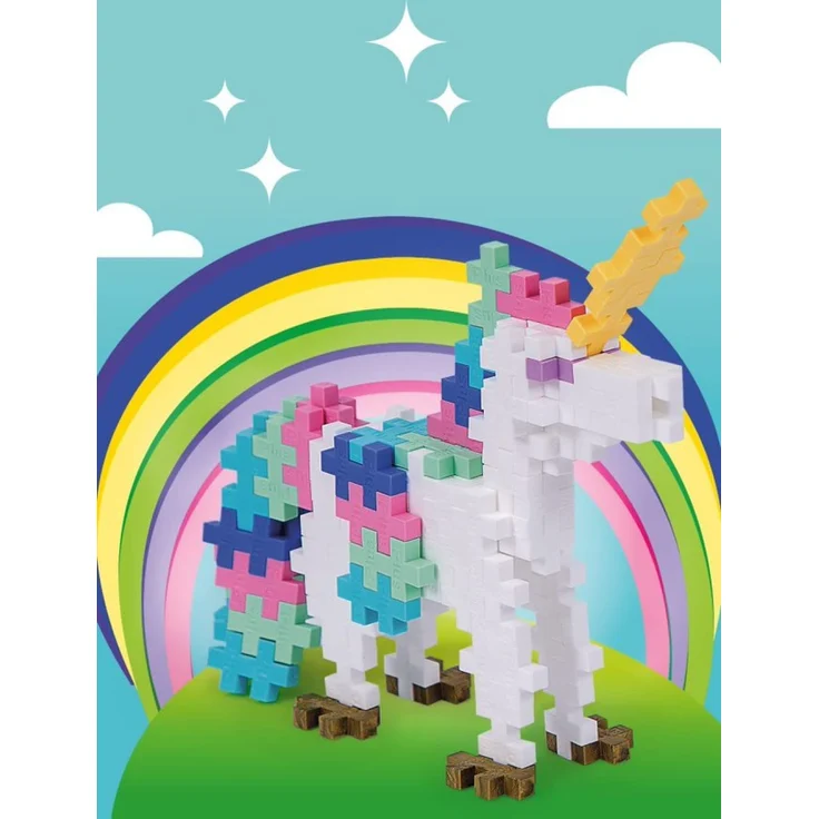 Plus-Plus 9603908 - Learn to Build, Unicorns, Einhörner, 275 Bausteine, Konstruktionsspielzeug, Pastellfarben – Bild 11