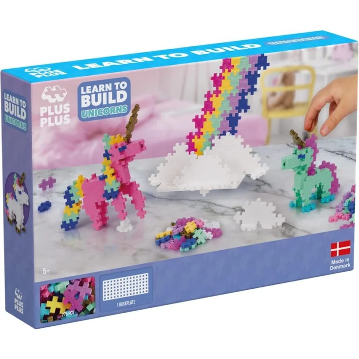 Plus-Plus 9603908 - Learn to Build, Unicorns, Einhörner, 275 Bausteine, Konstruktionsspielzeug, Pastellfarben – Bild 13