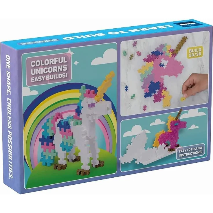 Plus-Plus 9603908 - Learn to Build, Unicorns, Einhörner, 275 Bausteine, Konstruktionsspielzeug, Pastellfarben – Bild 17
