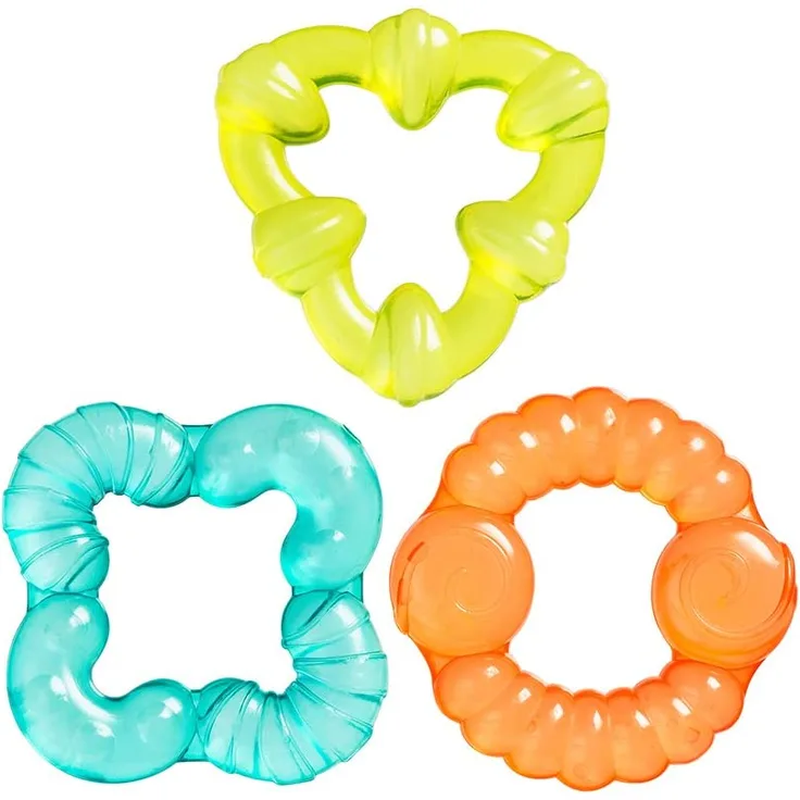 Playgro Beißring-Set Bumpy Gums, wassergefüllt, ab 3 Monaten, 3-teilig, Bumpy Gums, bunt, BPA-frei