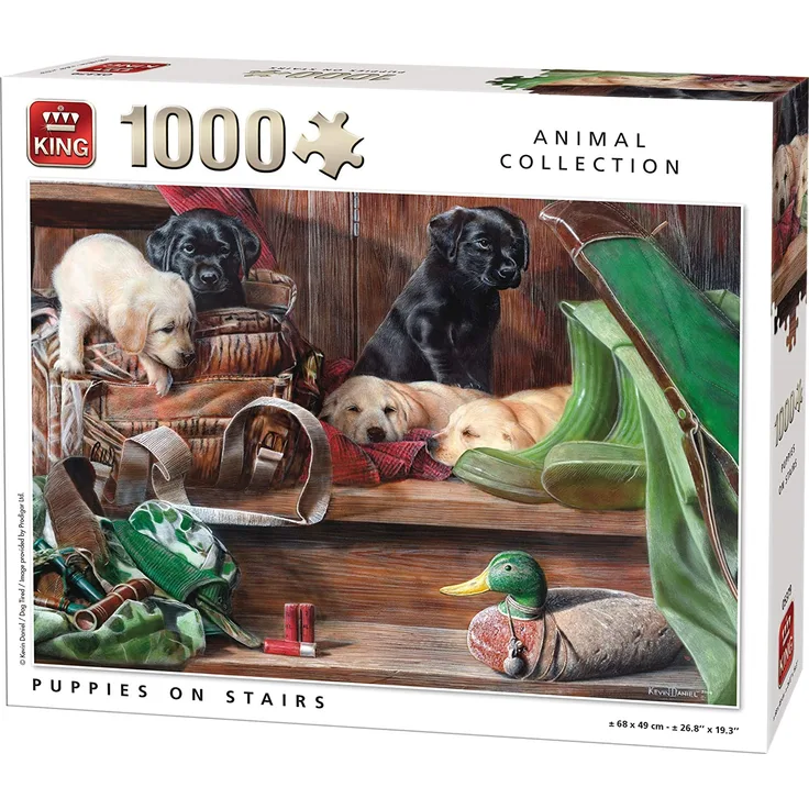 Jigsaw Welpen auf Treppen 1000 Stück