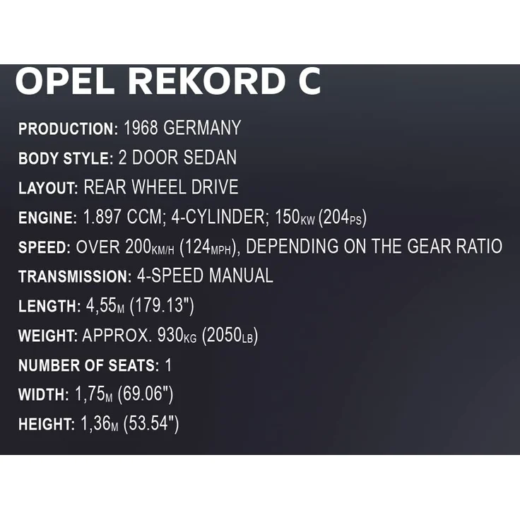 COBI Opel Record C ""Schwarze Witwe"" – Bild 10