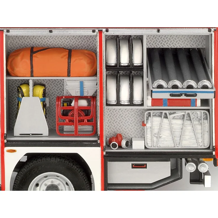Revell Modellbausatz LKW 1:24 - Feuerwehr MAN TGM / Schlingmann HLF 20 VARUS 4x4 im Maßstab 1:24, Level 4, originalgetreue Nachbildung mit vielen Details, Truck, 07452 – Bild 5