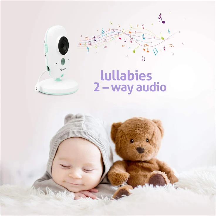 Video Babyphone TrueLife NannyCam H32,Überwachung Digital Video-Kamera für Ihr Baby,farbiges 3,2“ LCD-Display,Zimmerthermometer, Nacht-Modus,8 Melodien,VOX-Regime,Akkus 24Stunden, drathlos Kamera – Bild 4