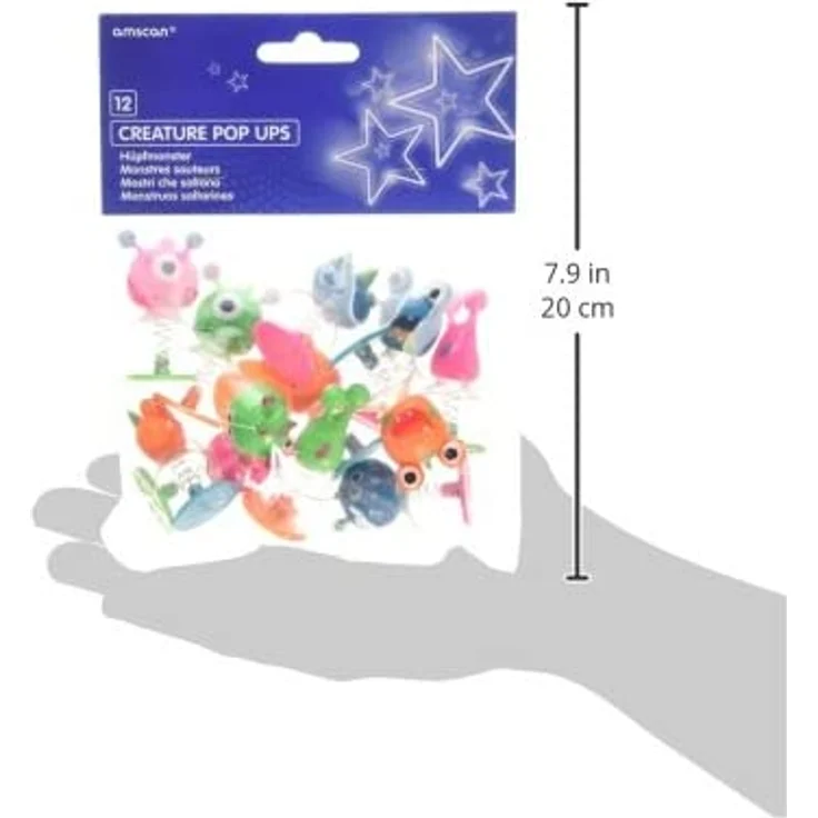 Amscan INT390620 - Pop Ups Figuren, 12 Stück, Plastik, Mitgebsel, Kindergeburtstag – Bild 3