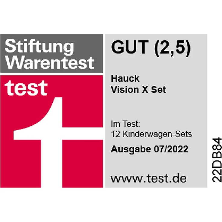 Hauck Vision X Set Betthimmel Reisesystem-Babywagen Beide Geschlechter Faltbar Grau – Bild 2
