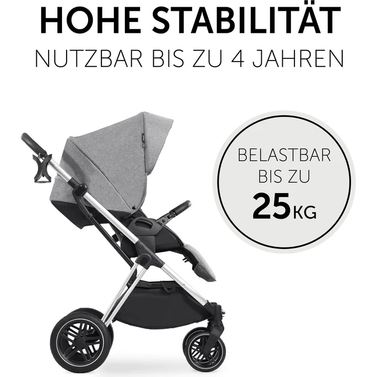 Hauck Vision X Set Betthimmel Reisesystem-Babywagen Beide Geschlechter Faltbar Grau – Bild 4