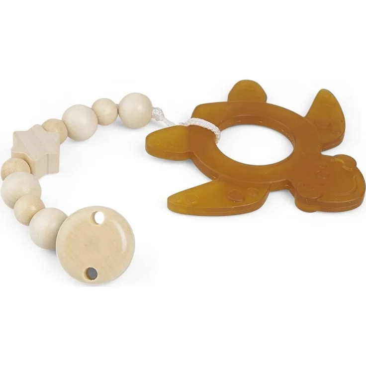 GRÜNSPECHT Naturprodukte 639-V2 Bio-Beißring, Schildkröte, Naturkautschuk, braun, 21 g – Bild 3