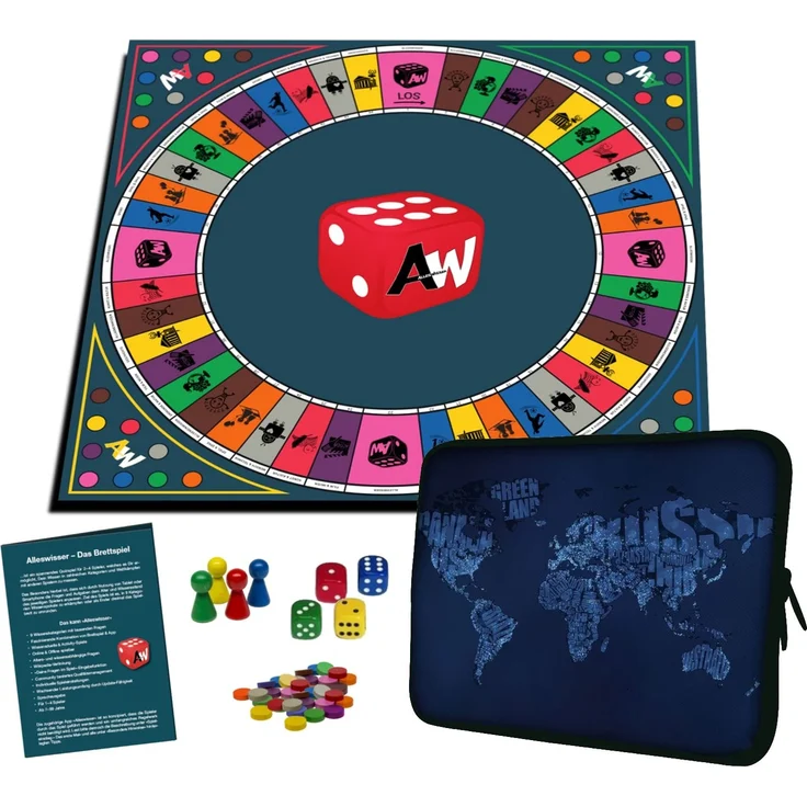 Alleswisser Quiz Brettspiel für Kinder u. Erwachsene ab 7 Jahre | Familienspiel für 2 - 4 Personen mit App Unterstützung | lustiges Party Spiel | Gesellschaftsspiel | Unterhaltungsspiel | Gemeinschaftsspiel – Bild 1
