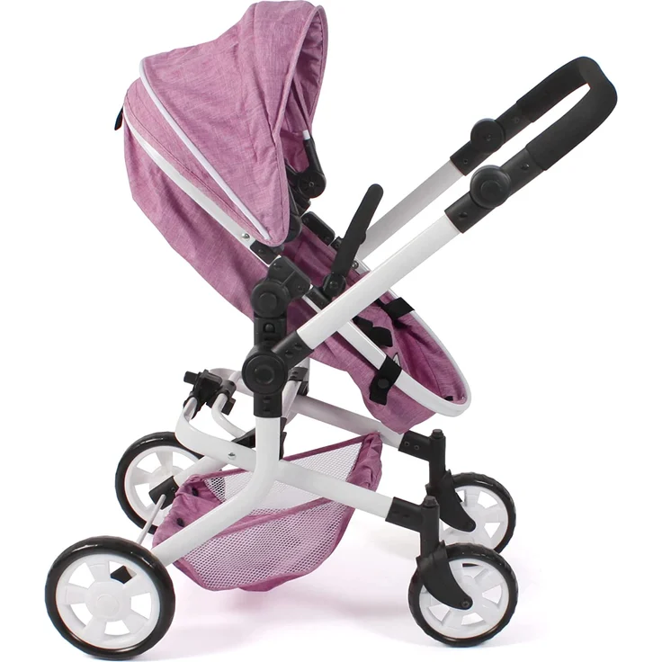 Kombi-Puppenwagen "MIKA" Jeans pink – Bild 7