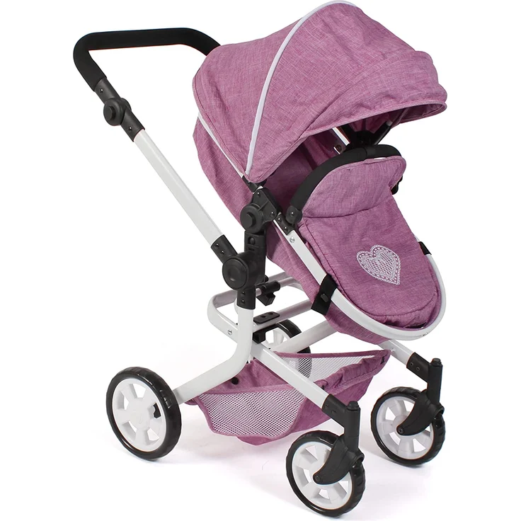 Kombi-Puppenwagen "MIKA" Jeans pink – Bild 4