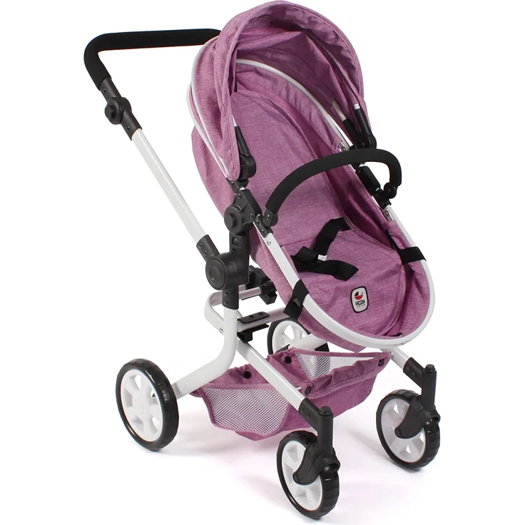 Kombi-Puppenwagen "MIKA" Jeans pink – Bild 6