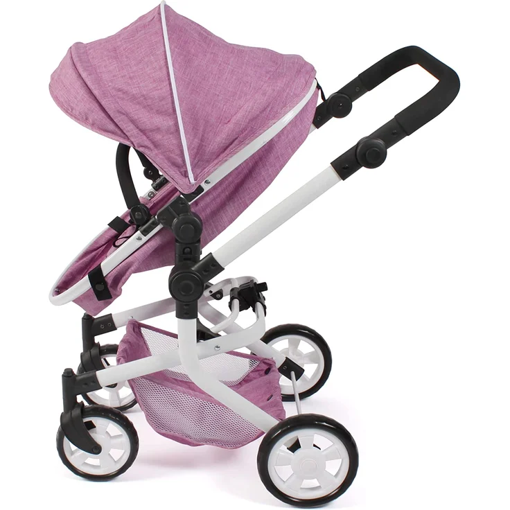 Kombi-Puppenwagen "MIKA" Jeans pink – Bild 5