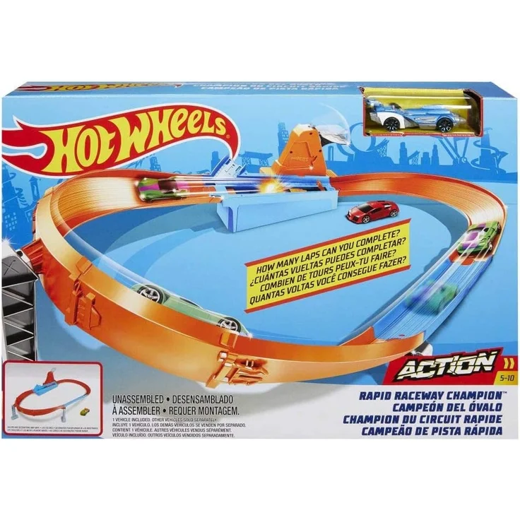 Hot Wheels GJM75 - Speed Boost Champion Trackset zum Antreten gegen Freunde, Action-Sets für Kinder von 5 bis 10 Jahren – Bild 6