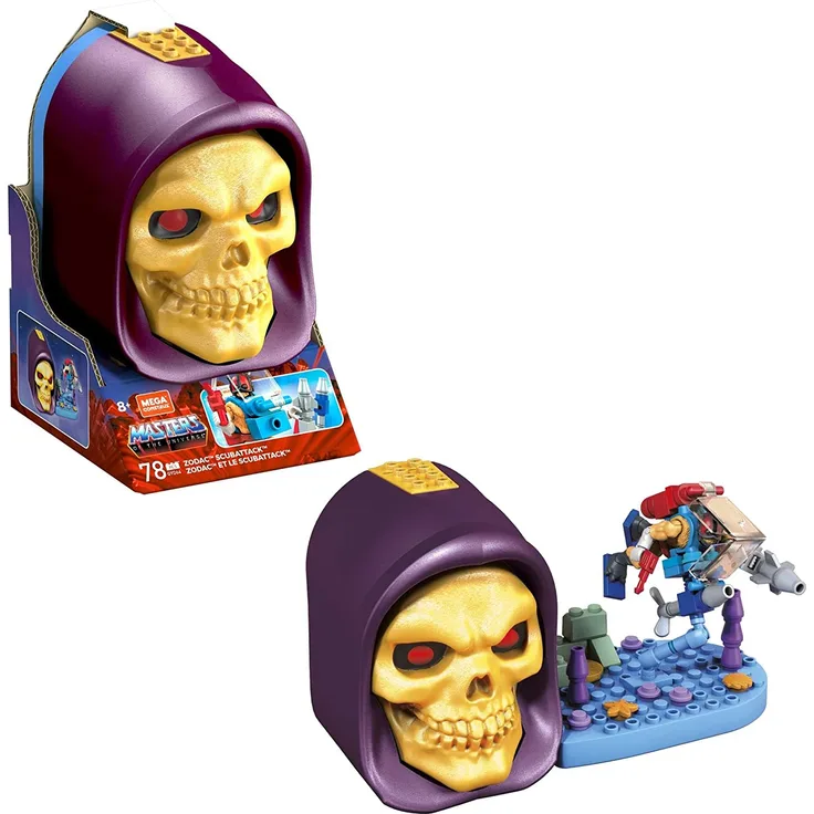 Mega Construx GWJ74B - Masters of the Universe Skeletor Skull Case Wave 2, Action Figur, 76 Bauteile