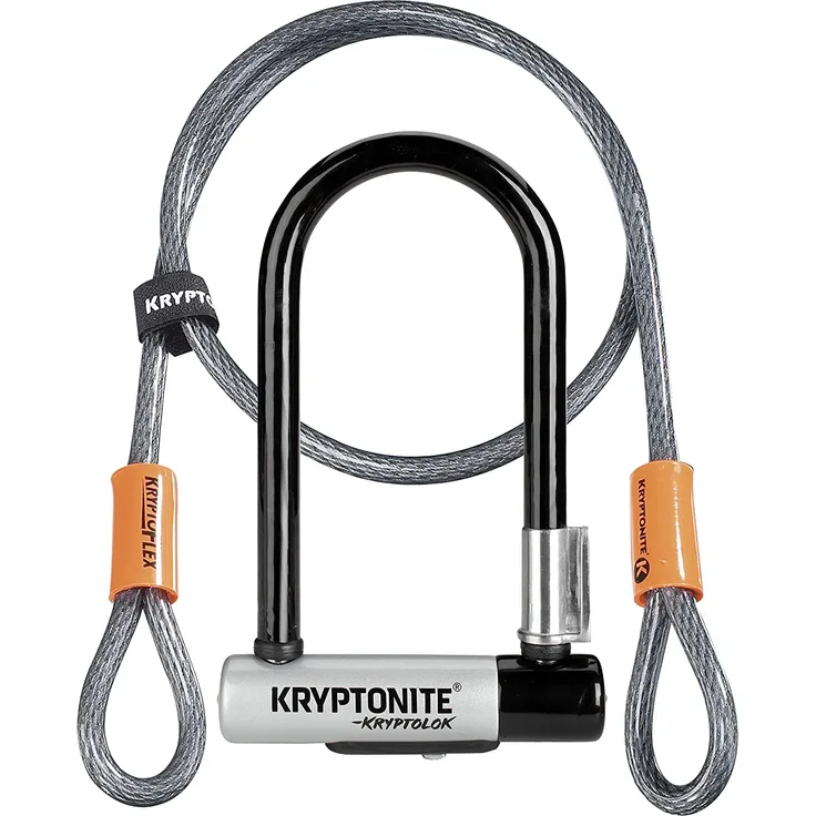 Kryptonite KryptoLok Min-7 + KFlex 120cm - Grau/Schwarz.