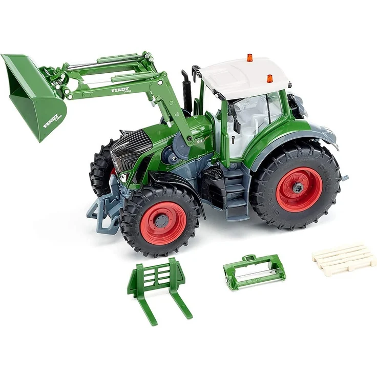 siku 6796, Fendt 933 Vario Traktor mit Frontlader, grün, Metall/Kunststoff, 1:32, Ferngesteuert, Inkl. Bluetooth-Fernsteuerung und Zubehör, Steuerung via App möglich – Bild 4