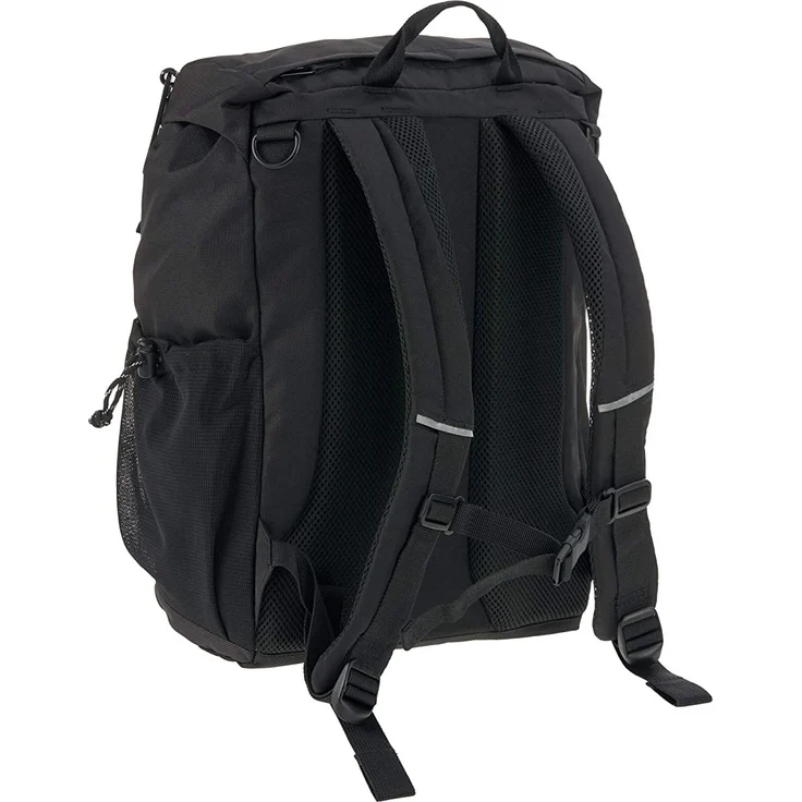 LÄSSIG Baby Wickel-/Wanderrucksack mit Wickelunterlage, Kinderwagenbefestigung, Flaschenwärmer wasserabweisend nachhaltig produziert/Outdoor Backpack black – Bild 7