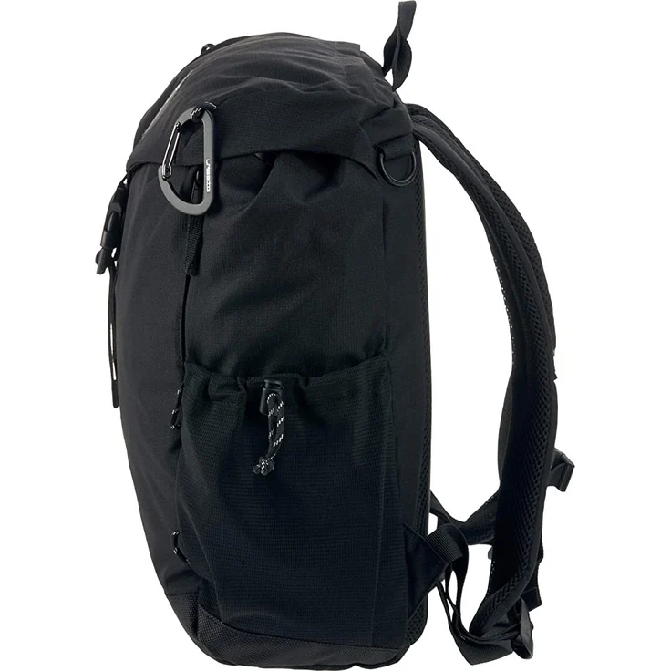 LÄSSIG Baby Wickel-/Wanderrucksack mit Wickelunterlage, Kinderwagenbefestigung, Flaschenwärmer wasserabweisend nachhaltig produziert/Outdoor Backpack black – Bild 6