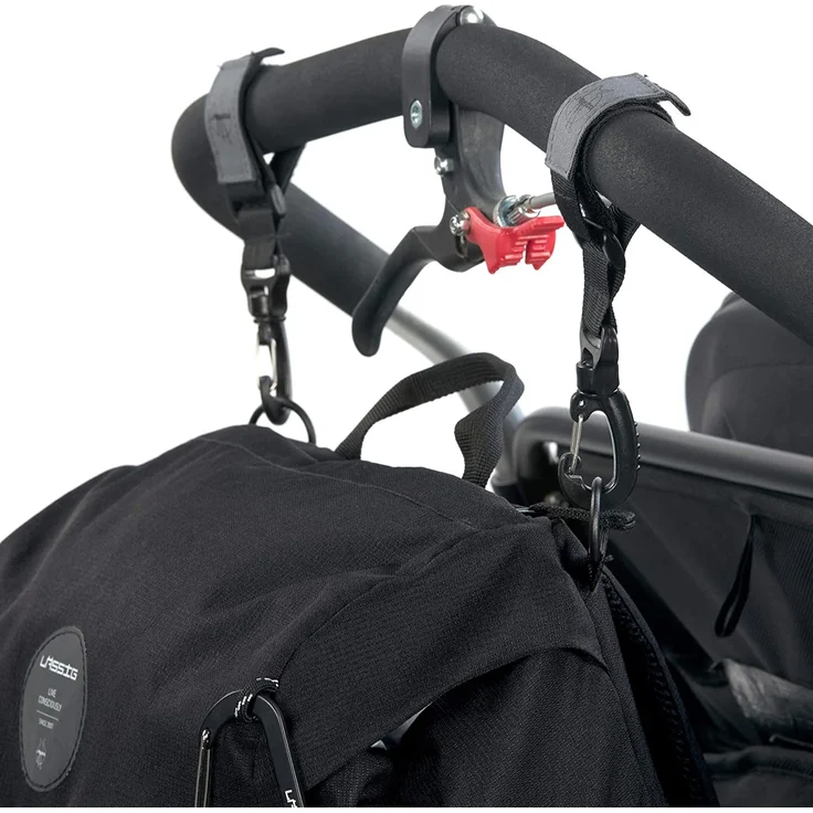 LÄSSIG Baby Wickel-/Wanderrucksack mit Wickelunterlage, Kinderwagenbefestigung, Flaschenwärmer wasserabweisend nachhaltig produziert/Outdoor Backpack black – Bild 9