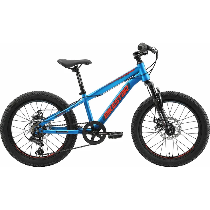 BIKESTAR Kinder Jugend Mountainbike 20 Zoll ab 6 - 7 Jahre | 7 Gang Hardtail MTB Scheibenbremse Federgabel | Blau – Bild 2