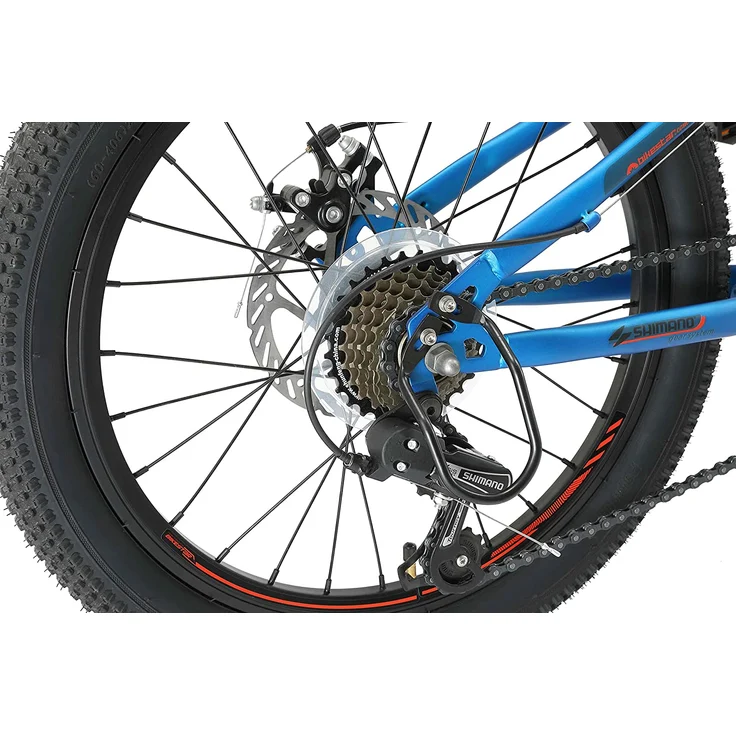 BIKESTAR Kinder Jugend Mountainbike 20 Zoll ab 6 - 7 Jahre | 7 Gang Hardtail MTB Scheibenbremse Federgabel | Blau – Bild 8