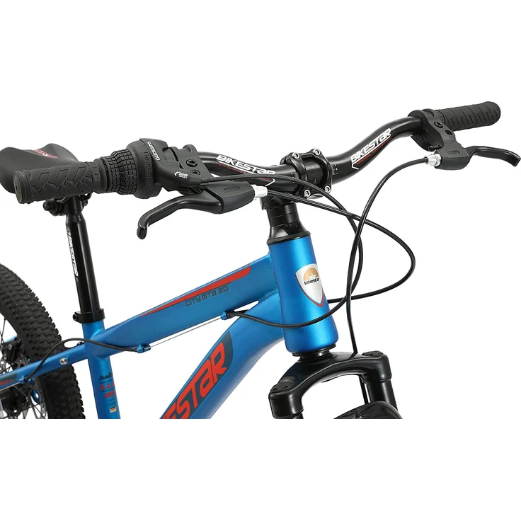 BIKESTAR Kinder Jugend Mountainbike 20 Zoll ab 6 - 7 Jahre | 7 Gang Hardtail MTB Scheibenbremse Federgabel | Blau – Bild 6