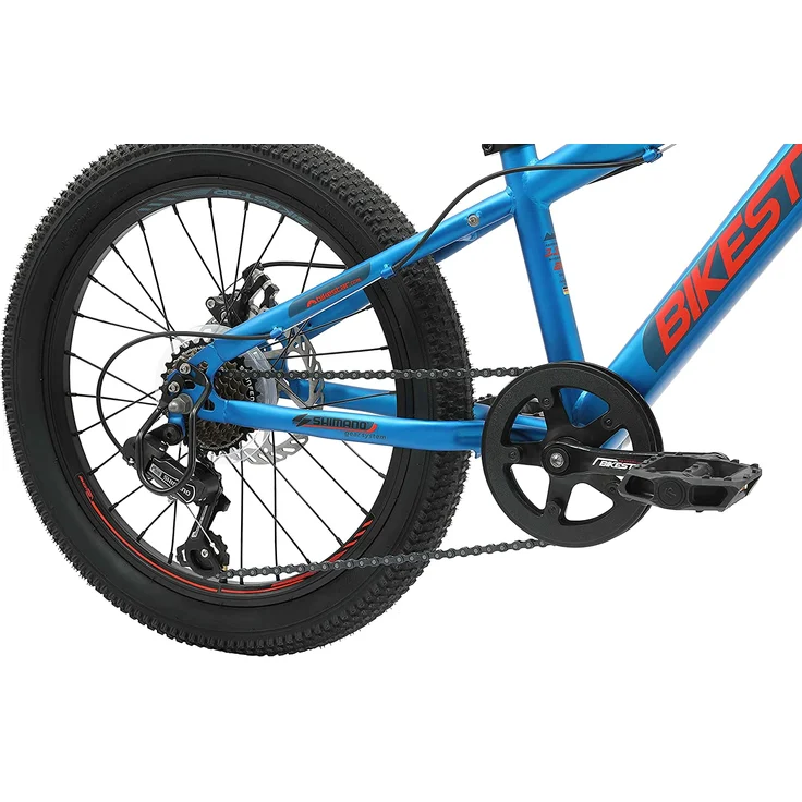 BIKESTAR Kinder Jugend Mountainbike 20 Zoll ab 6 - 7 Jahre | 7 Gang Hardtail MTB Scheibenbremse Federgabel | Blau – Bild 4