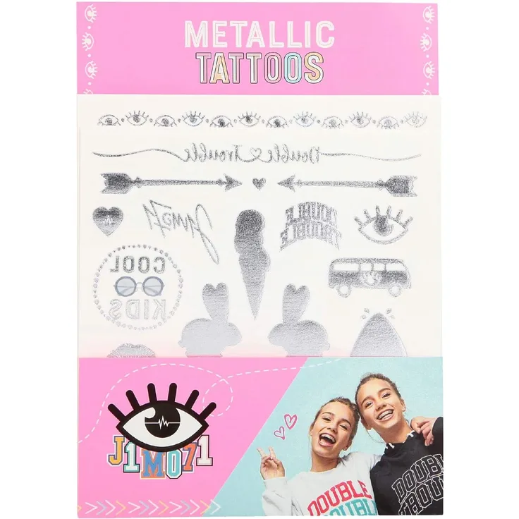 Depesche 10373 - Tattoos mit Metallic Effekt, Lisa und Lena J1MO71, über 30 Tattoos