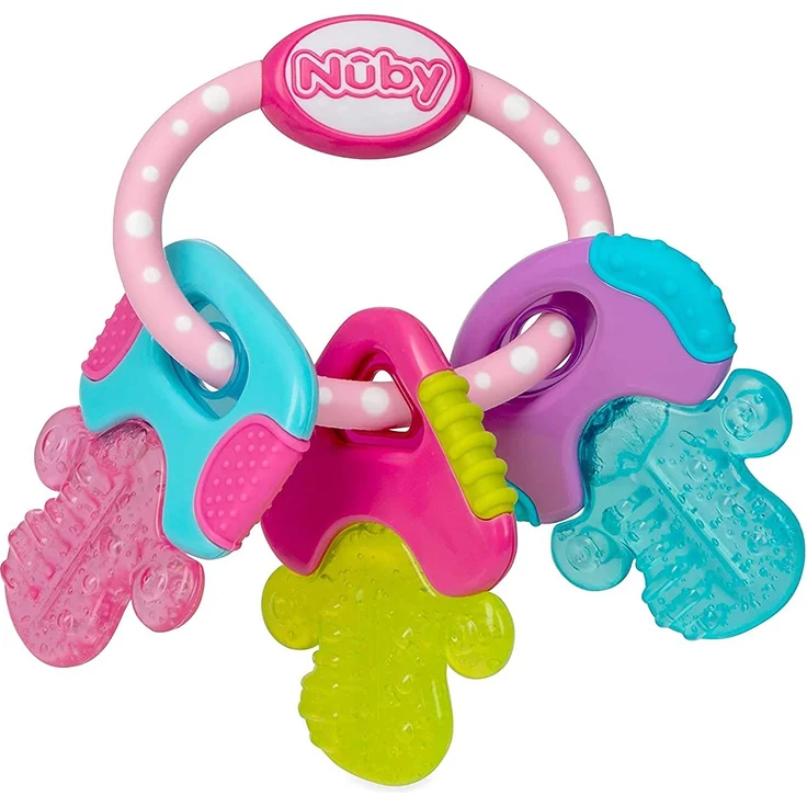 Nûby Beißring für Babys fördert Sehsinn & Motorik, Greifling mit ICE-Gel erreicht auch die Backenzähne, ab 4+ Monate – Bild 4