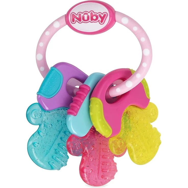 Nûby Beißring für Babys fördert Sehsinn & Motorik, Greifling mit ICE-Gel erreicht auch die Backenzähne, ab 4+ Monate – Bild 5