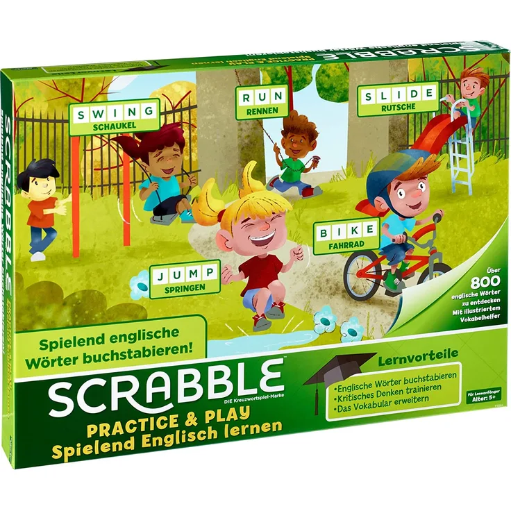 Mattel Spiel Scrabble Practice & Play - Spielend Englisch lernen (D)