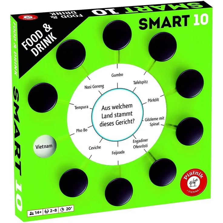 Piatnik Vienna Smart 10 Erweiterung 1-Food & Drink: 100 Neue Fragen-1000 Antwortmöglichkeiten