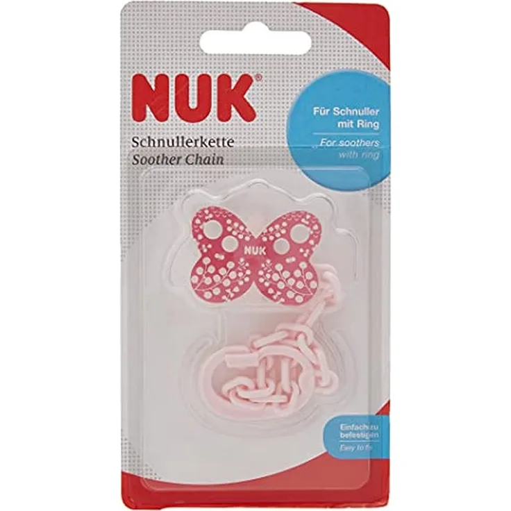 NUK Schnullerkette Schmetterling - für Schnuller mit Ring