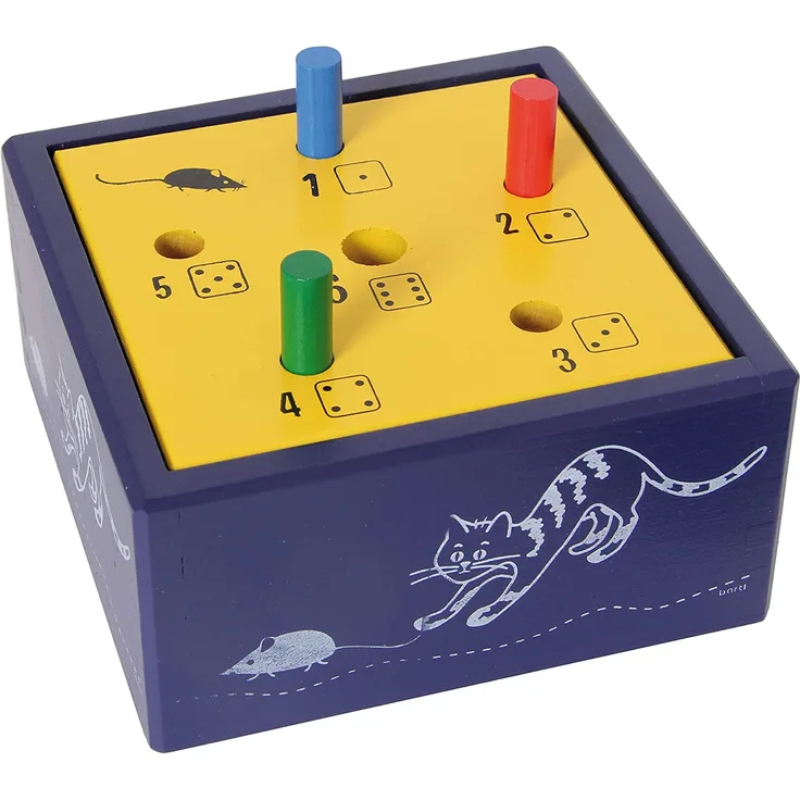 Bartl 104907 Spannendes Würfelspiel aus Holz Warum Immer ich?, Maus ins Loch Edition